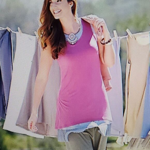 LogobLayers  by Lori Goldstein knitbtwin set with Mesh Trim L - Picture 1 of 6